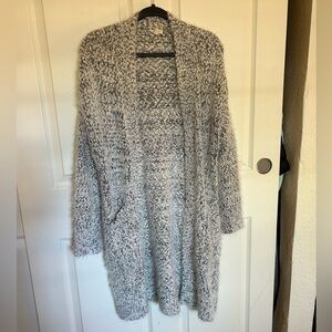 Gilli grey and white super soft oversized cardigan